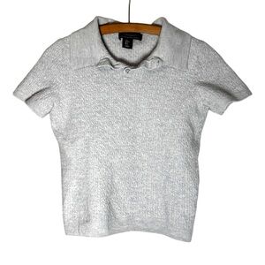 Christian Lacroix Light Gray Merino Wool Top